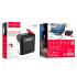 HOCO J143 Title Power Bank with Ultra Large 80,000mAh capacity, 22.5W+PD20W Fully Compatible, Dual Type-C and triple USB-A ports output, LED digital display. Indicator of fast charging. With flashlight and lamp - Black